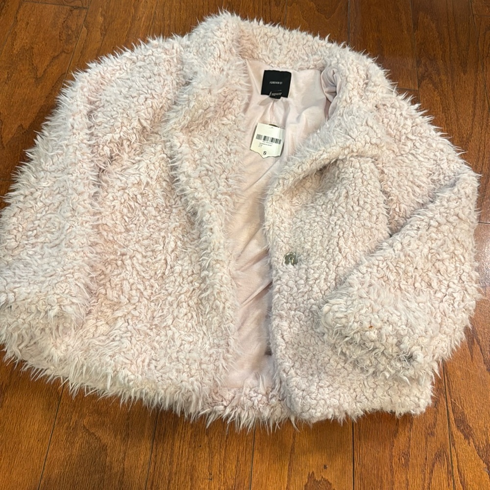 Forever 21 purple fur jacket